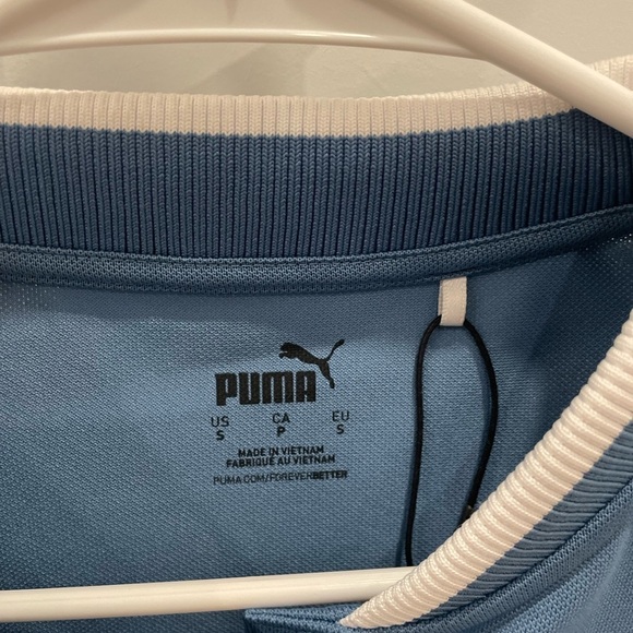 Puma Blue Sleeveless Polo Top - Picture 2 of 3